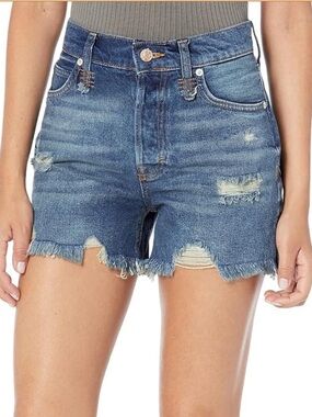 Free People We The Free Makai Cutoff Short in Shout & Twist Med Blue Size 27
